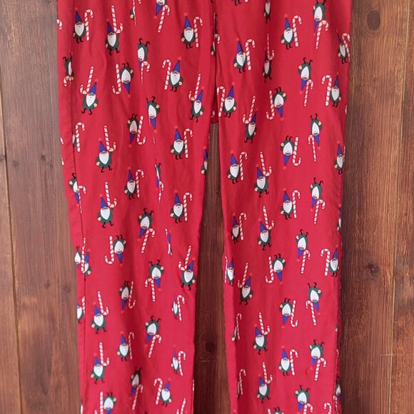 Old Navy Red Christmas Gnome Pajama Pants Women XL Tall 100% Cotton Holiday Fun - Picture 8 of 8